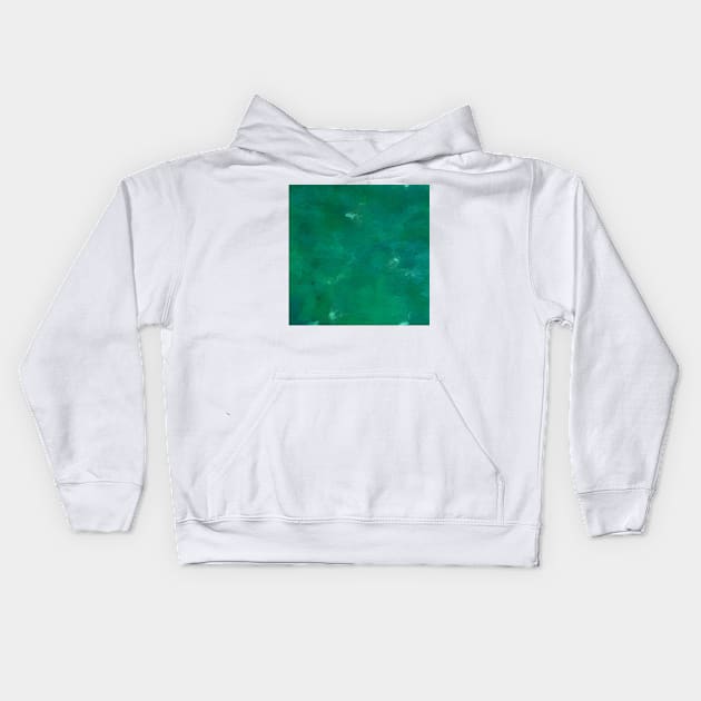 Green Watercolor texture Kids Hoodie by Choulous79